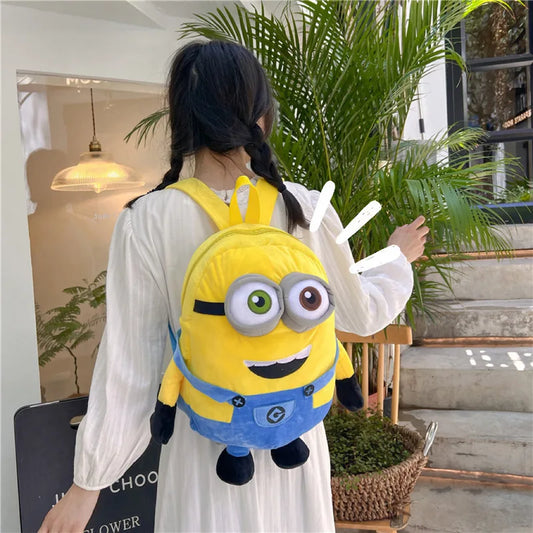 Despicable Me 4 New Cartoon Anime Plush Backpack Minions Doll Large Size School Bag Large Capacity Student Cartoon Backpack Gift