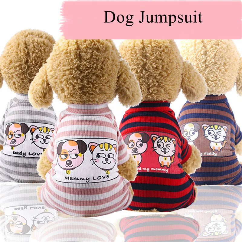Dog Pajamas Pet Clothes for Small Dogs Cat Overall Suit Dog Puppy Jumpsuit for Dogs Chihuahua Sleepingwear Pet Clothing Coat