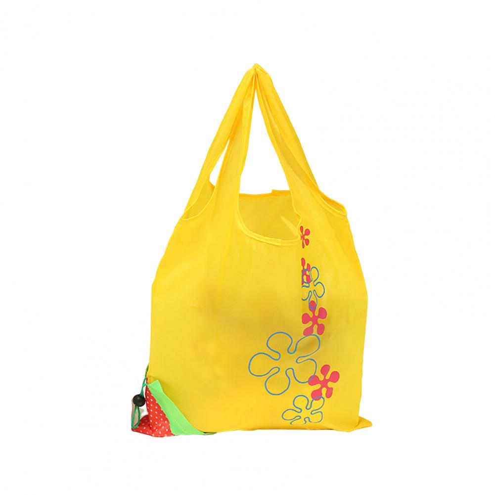 Strawberry Grocery Bag 10L Storage Bag Foldable Large Capacity Reusable Eco-friendly with Handle Item Storage Oxford Cloth Colla