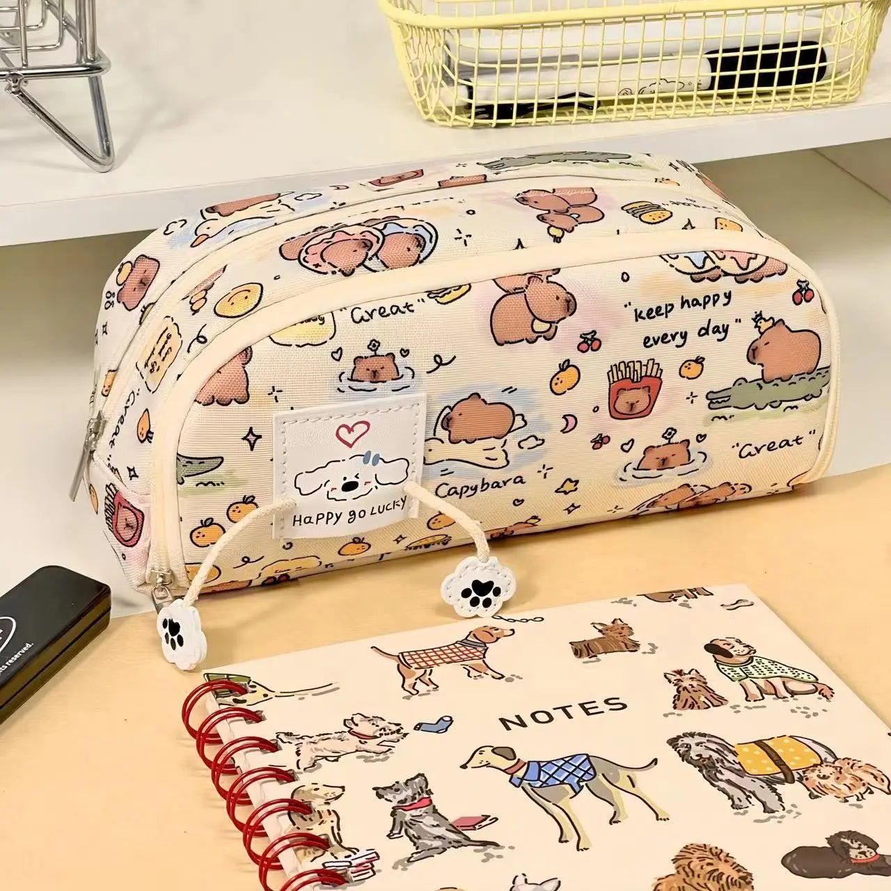 Kawaii Capybara Pencil Case Children's Pencil Case Pencil Box	 Girl School Kit School Supply Aesthetic Stationery Back To School