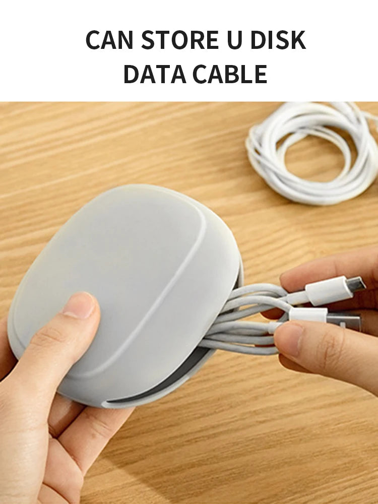 Silicone Storage Bag, Data Cable Storage Bag, Multifunctional And Convenient Headphone Charger Storage Box