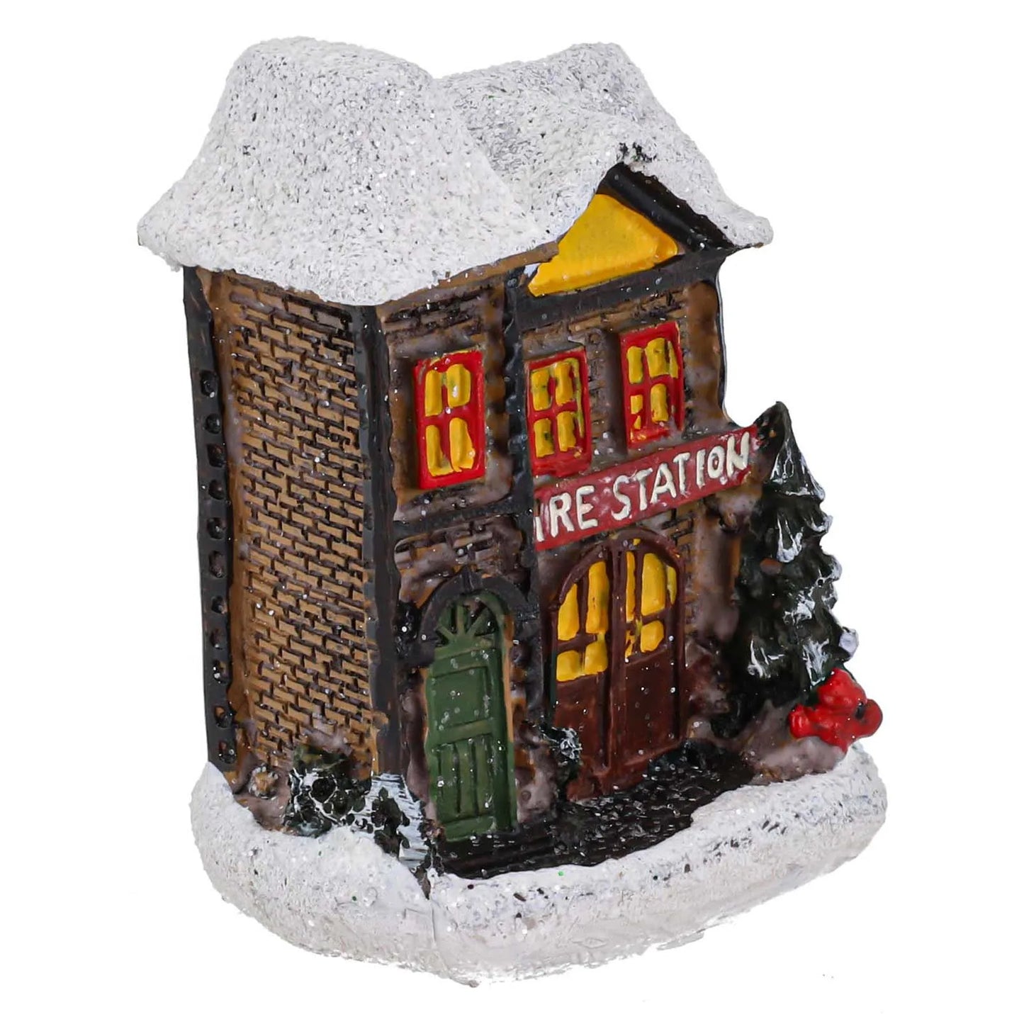 Christmas Pendant Drop Ornaments Brightness LED Light Up Small Village House Scene Christ Home Decoration Ornament Party Supplie