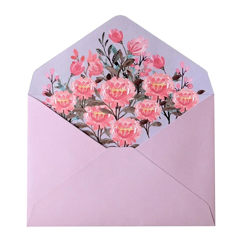 Kawaii Envelopes Letter Paper Set Flower Envelope Wedding Greeting Card Invitation Cards Cover Korean Stationery Office Supplies