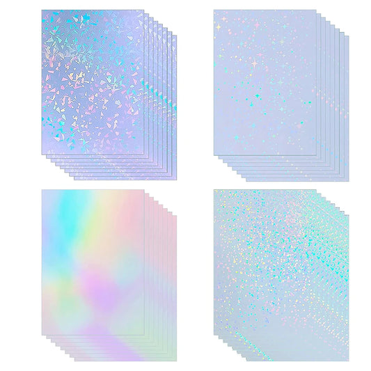 ESHANG 50 Sheets Waterproof Cold Laminating Film A6 4.1x5.8inch Self-adhesive paper film DIY Package Card Photo Laminating Film.