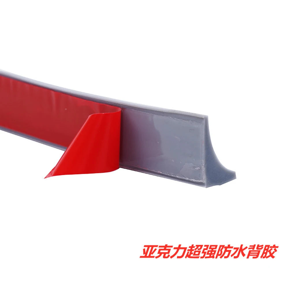 Bathroom Retention Water Barrier Strip Rubber Silicone Shower Barrier Water Stopper Kitchen Dry And Wet Separation Seal Strip