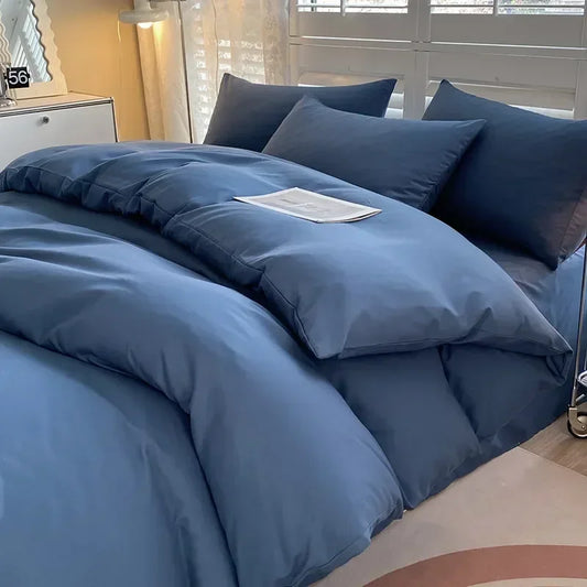 Solid Color Simple 3 Four-piece Set Student Dormitory Household Bed Sheet Kit