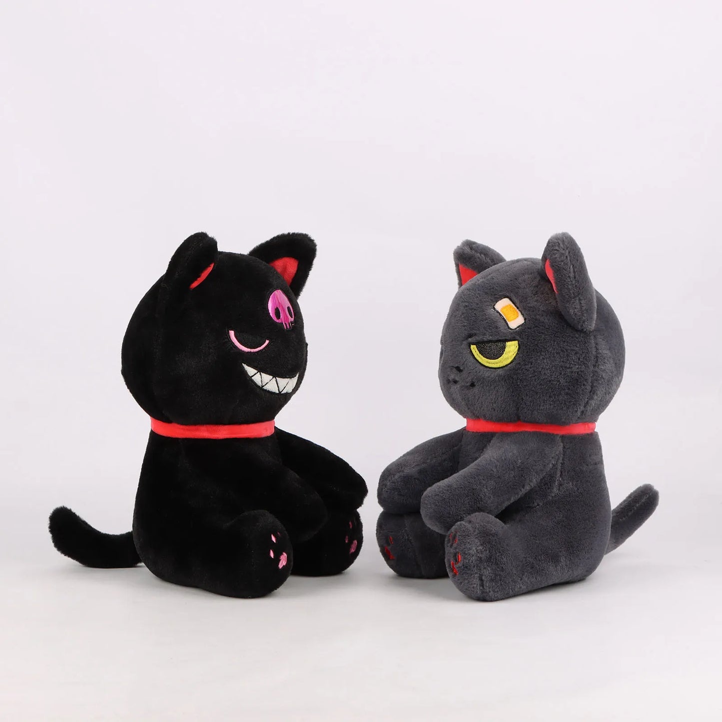 2Size Reborn Cat Plush Toys Stuffed Dark Series Gothic Lolita Cat Stuffed Animals Doll Halloween Plush Kids Toy Gifts Home Decor