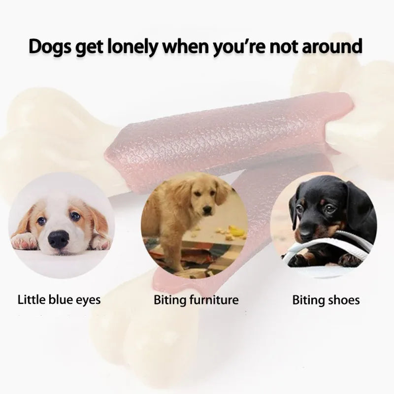 Bone Shape Puppy Dogs Toy Beef Flavor Nearly Pet Toys For Small Medium Large Dogs Bite Resistant Pet Chew Dental Cleaning Toy