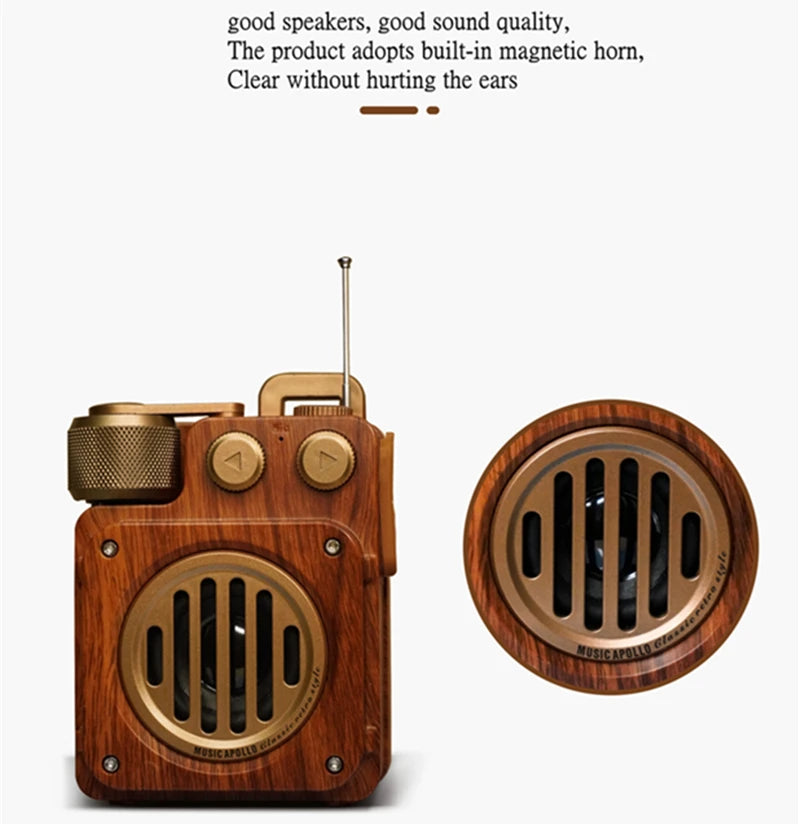 American retro mini  FM radio wireless bluetooth speaker portable subwoofer outdoor  small steel gun creative caixa de som