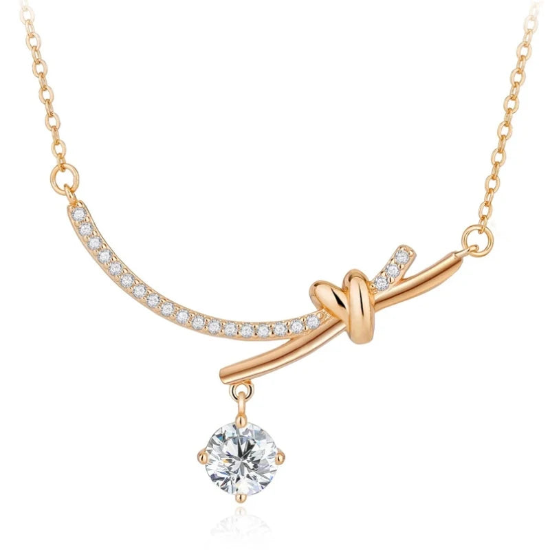 D Color 1CT Real Moissanite Necklaces for Women 100% 925 Sterling Silver Elegant Luxury Diamond Pendant Necklace Fine Jewelry