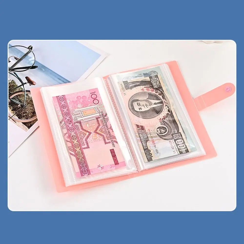 Large-capacity 100 Bills Collection Album Dustproof Waterproof Pocket Storage Book Inner Leaf Korean Style Money Storage Book