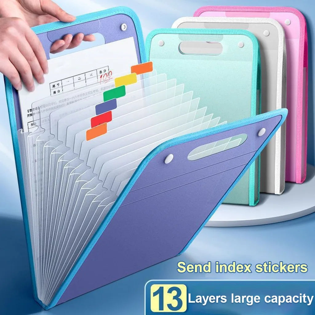 1PCS Portable Storage Bag Folder Multi-Layer Large Capacity Organ Bag Test Paper Holder Study and Office Supplies