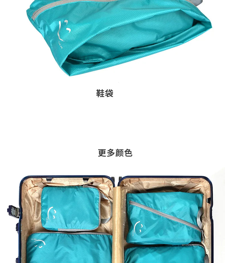 4/6PCS Travel Compression Packing Cubes Luggage Organizer Accessories Extensible Storage Bags Travel Pouch Foldable Suitcases