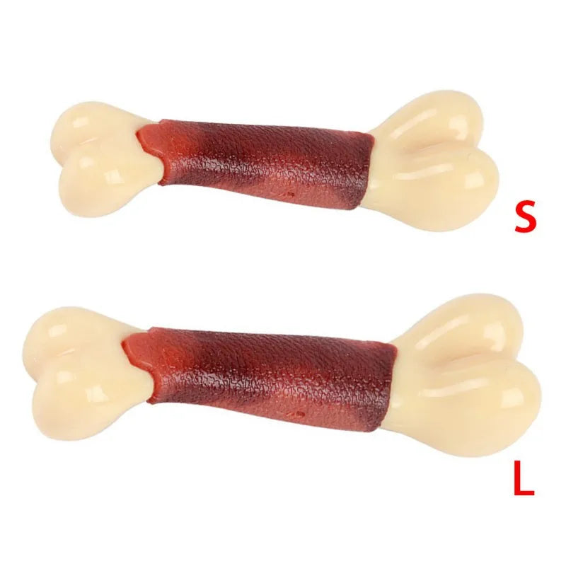 Bone Shape Puppy Dogs Toy Beef Flavor Nearly Pet Toys For Small Medium Large Dogs Bite Resistant Pet Chew Dental Cleaning Toy