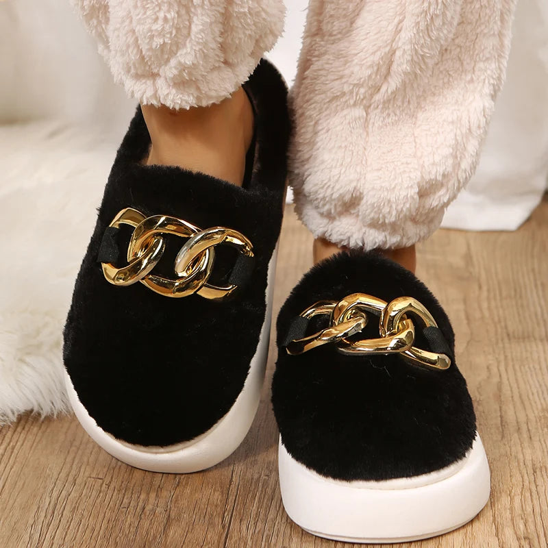 White Bunny Slippers For Home Kawaii Shoes Women Rabbit Fluffy Slippers Winter Indoor Sandals Woman Platform Bootie Slipper New