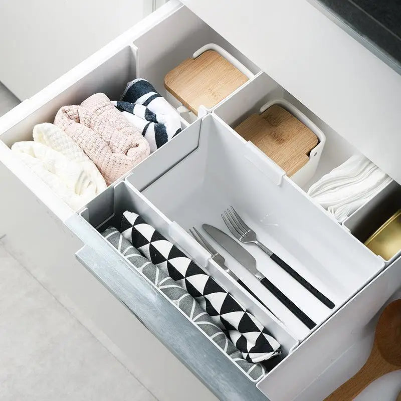 Household Kitchen Storage Box Desktop Cabinet Storage and Organization Box Plastic Box Japanese Storage Box