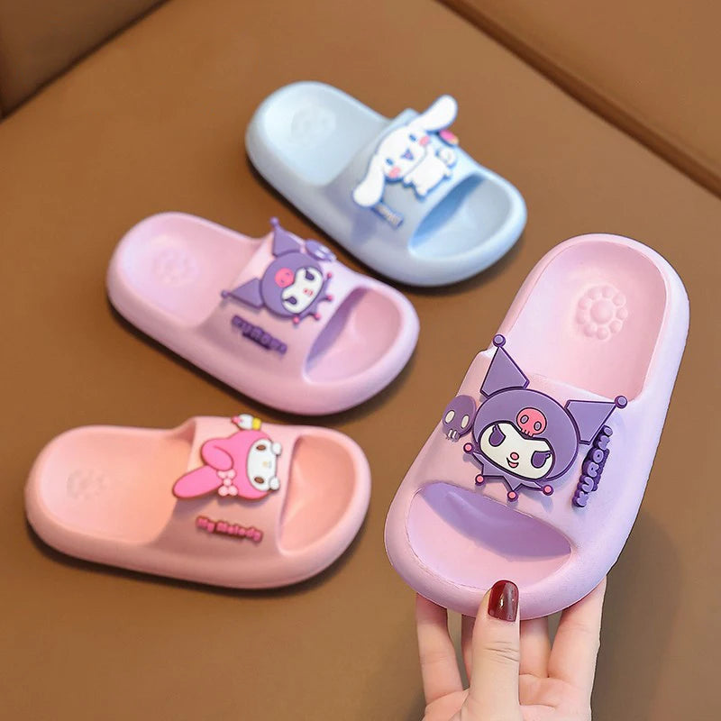 Sanrio Children's Slippers Baby Indoor Flip-Flops Boys and Girls Bathroom Non-slip Sense of Cloud Sandals