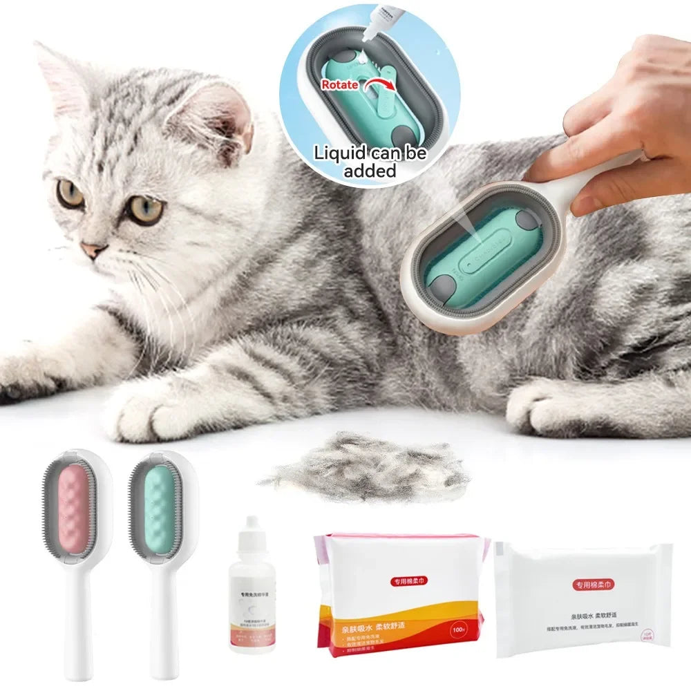 Cat Cleaning Floating Hair Removal Comb with Disposable Wipes Pet Grooming Accessories for Cats Gotas mascotas Dog Brush