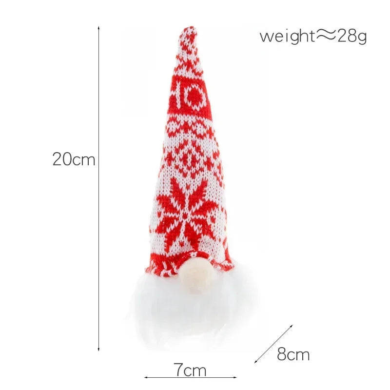 2024 New Christmas Decorations Night Light Forest Old Man with Light Gnome Doll Pendant Luminous Christmas Tree Pendant