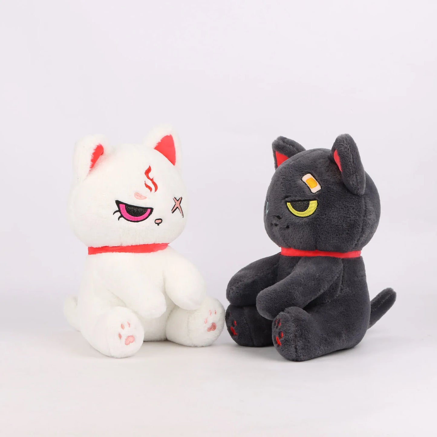 2Size Reborn Cat Plush Toys Stuffed Dark Series Gothic Lolita Cat Stuffed Animals Doll Halloween Plush Kids Toy Gifts Home Decor