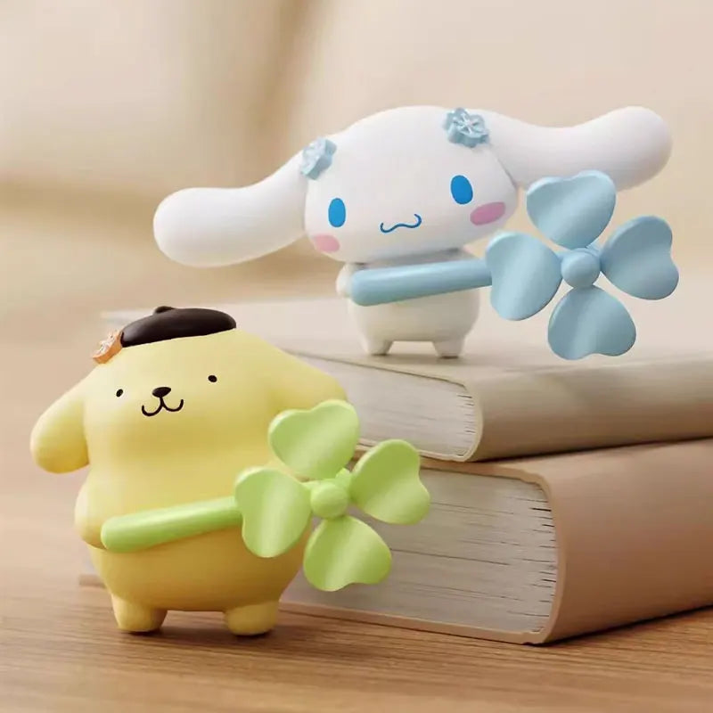 Anime Sanrio Kuromi Cinnamoroll Car Fragrance Mymelody Pompompurin Smell In Styling Vent Diffuse Propeller Clip Perfume Accessor