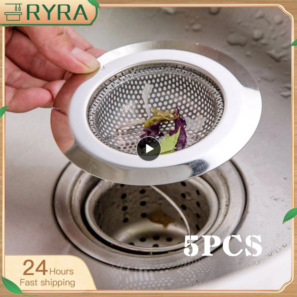 7cm/9cm/11cm Stainless Steel Bath Sink Drain Strainer Kitchen Sink Hole Mesh Filter Trap Sink Waste Screen Accessories Dropship