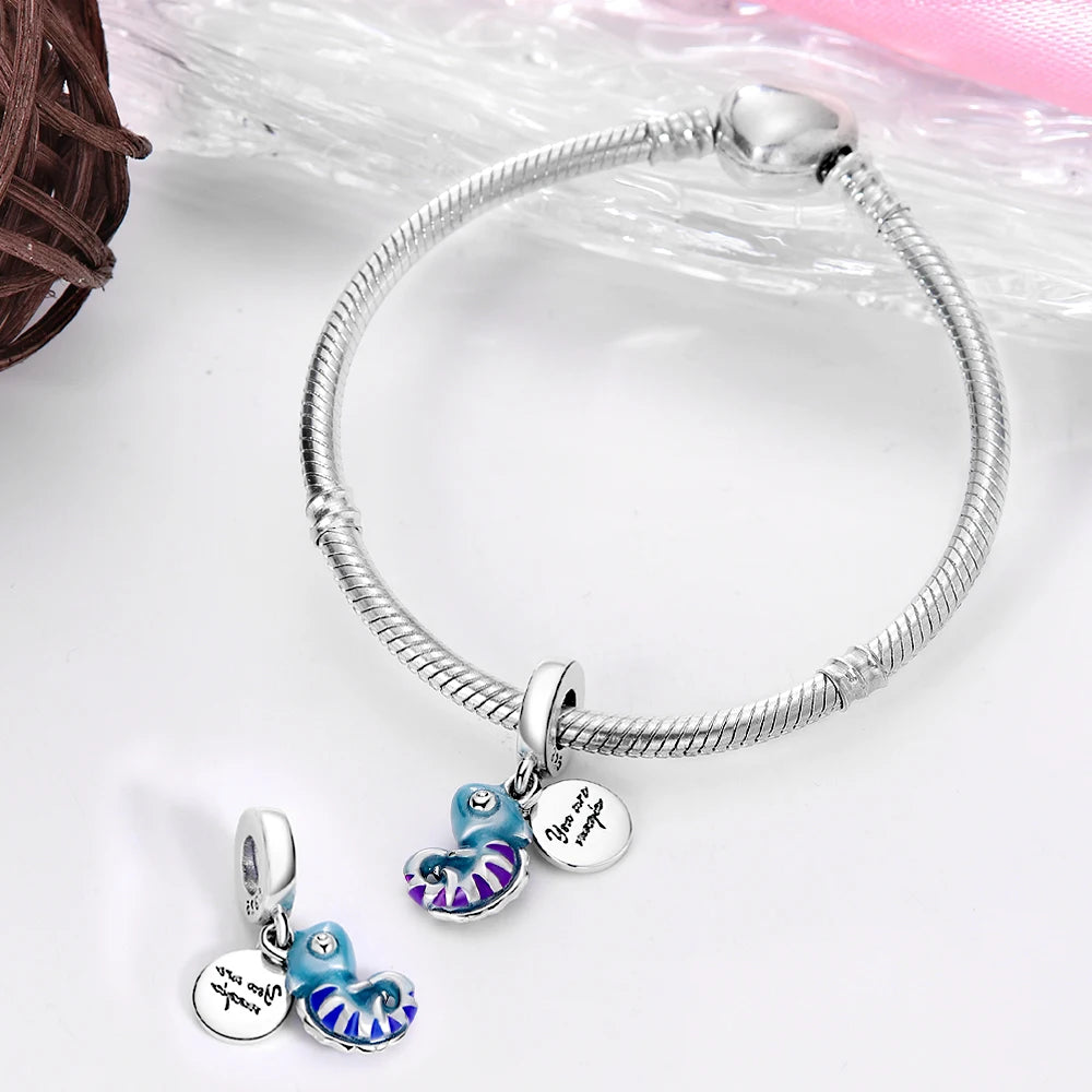 925 Sterling Silver Exquisite Luminous Firefly Bulb Star Chameleon Charms Pendants Fit Pandach 925 Original Bracelet DIY Jewelry