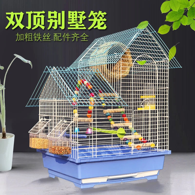 Stand Feeder Bird Cages Accessories Backpack Garden House Bird Cages Decoration Portable Gabbia Pappagallo Bird Supplies RR50BN