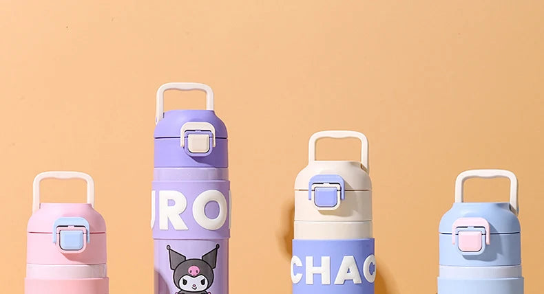 Sanrio Thermos Mug Kuromi My Melody Cartoon 316 Stainless Steel Portable Water Cup Travel Water Bottle Kawaii Cups Kids Gift