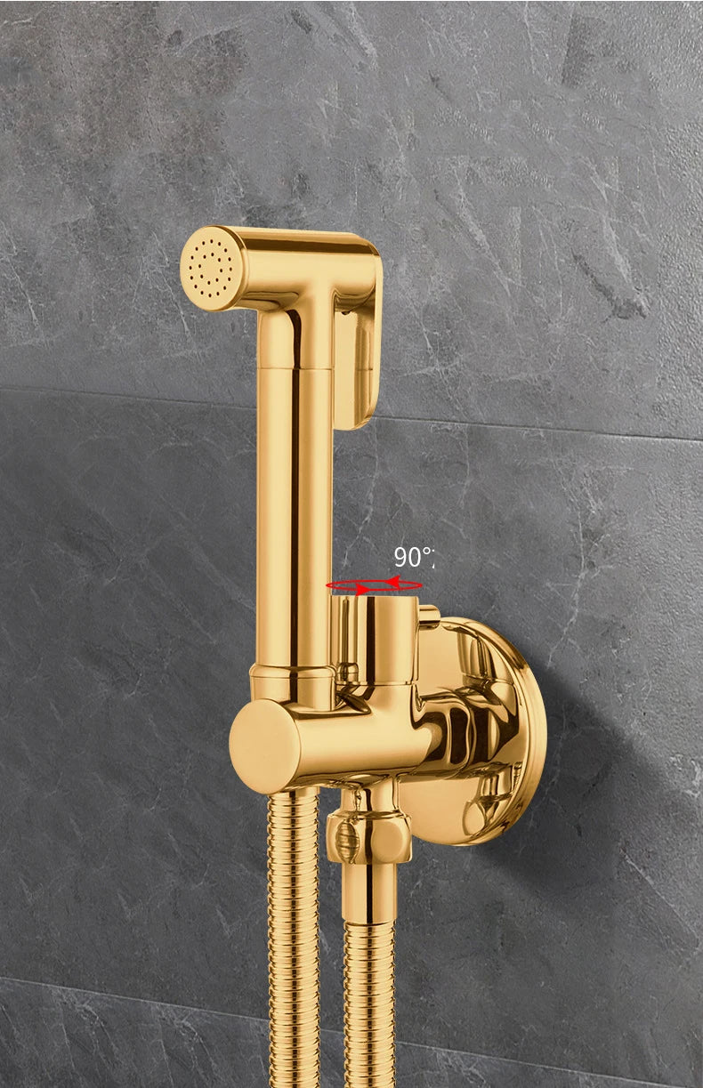 Brass Handheld Toilet bidet sprayer set Accessories Black Bidet Faucet for Bathroom sprayer shower head self cleaning White