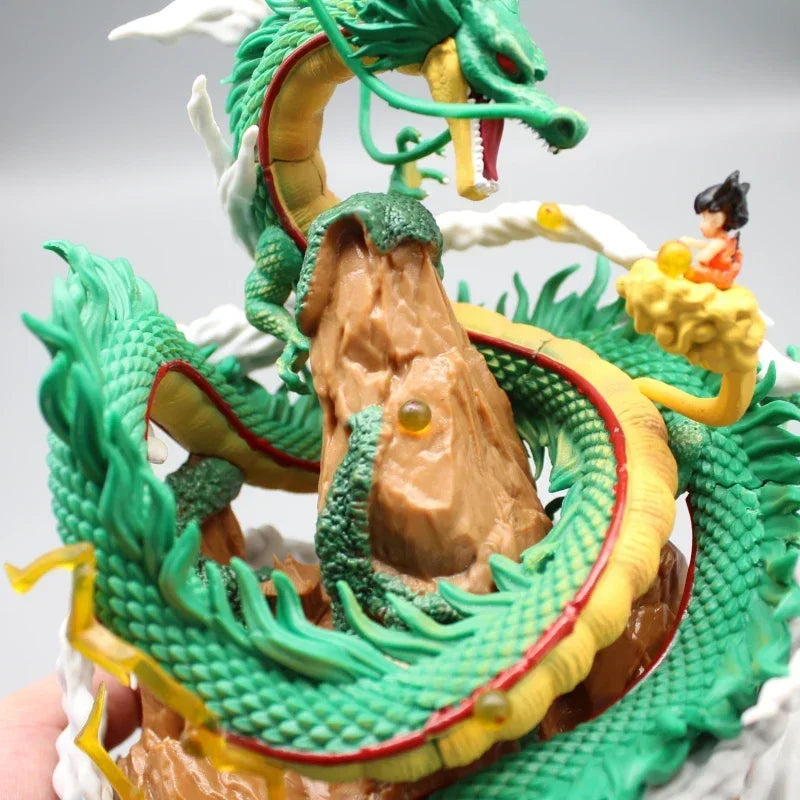 22cm Dragon Ball Z Shenron Figurine Goku And Wish Shenron Anime Figures PVC Action Statue Collection Model Toys Christmas Gifts