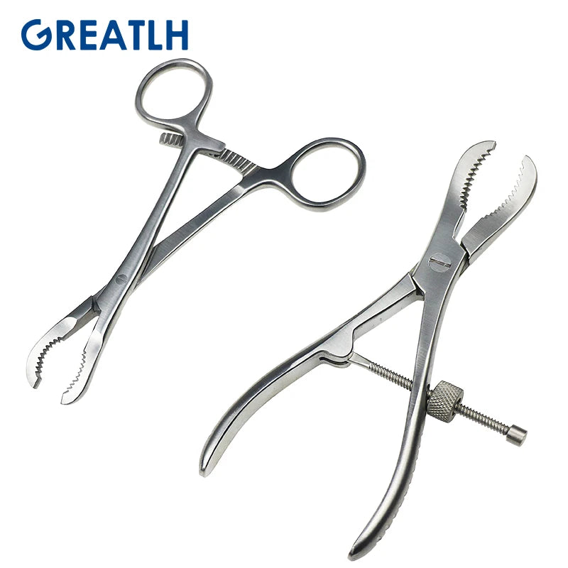 Bone Holding Forceps Stainless Steel Toothed Phalanges Reduction Forceps Veterinary Orthopedics Instruments 1pcs pet