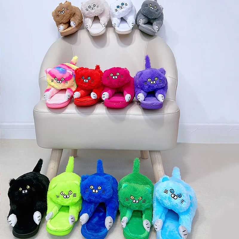 White Bunny Slippers For Home Kawaii Shoes Women Rabbit Fluffy Slippers Winter Indoor Sandals Woman Platform Bootie Slipper New