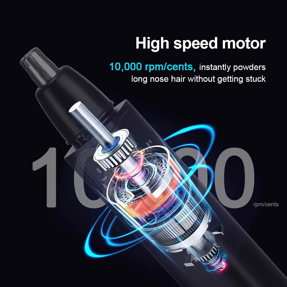 Electric Nose Hair Trimmer with Digital Display Hair Remover Nose Hair  Shaver Scissors Face Care Kit Tools with USB Charging