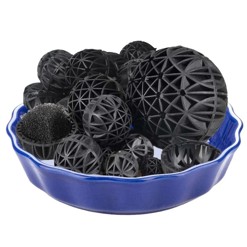 20/50/100Pcs/Lot Aquarium Bio Balls Filter Media Fish Tank Nitrifying Bacteria Bio Ball With Filter Cotton Diameter 16~76mm