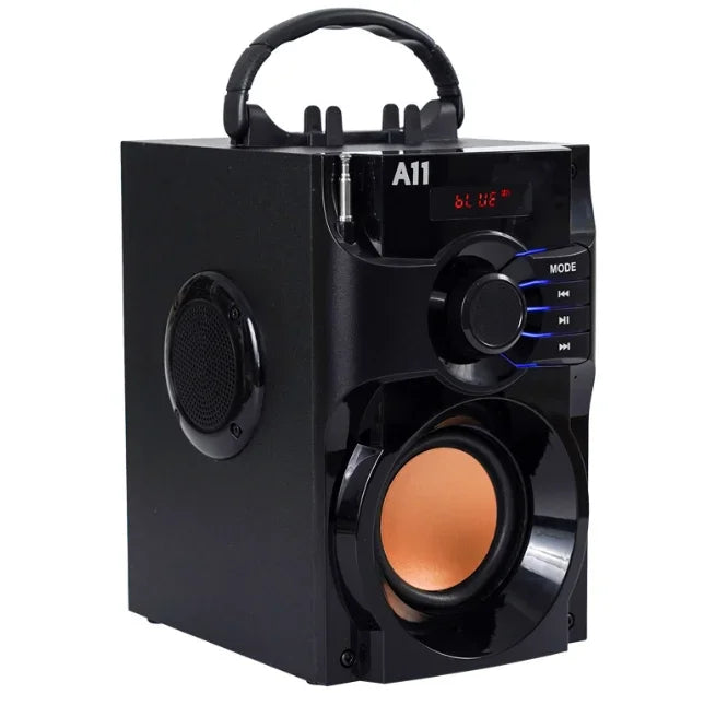 Portable Subwoofer Wireless Bluetooth Speaker Outdoor Hi-Fi Surround Bass Remote Control FM Radio Support Microphone Karaoke