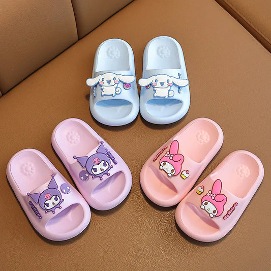 Sanrio Children's Slippers Baby Indoor Flip-Flops Boys and Girls Bathroom Non-slip Sense of Cloud Sandals