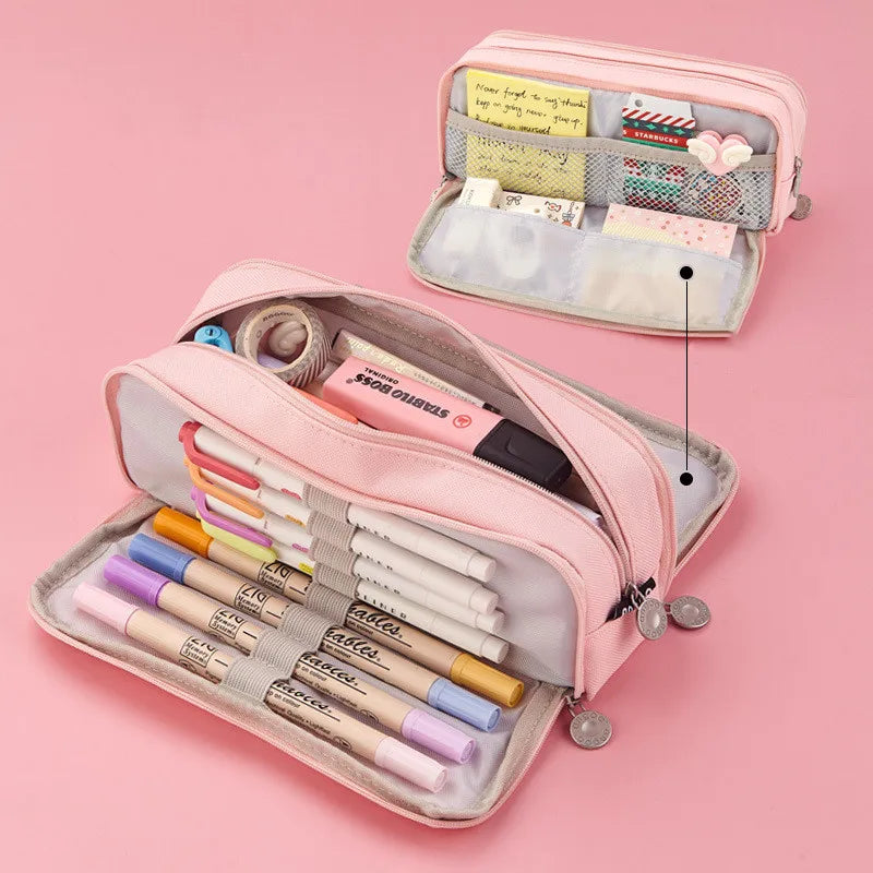 Large Capacity Pencil Case Kawaii Cute Pencil Cases Student Pen Case Big School Supplies Stationery Pencil Bags Box Pencil Pouch