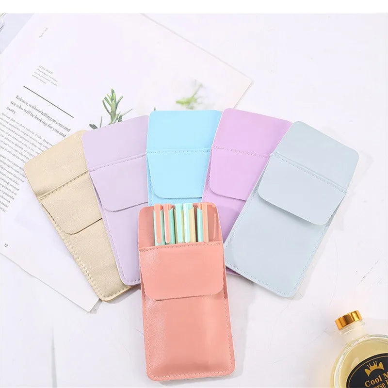 PU Leather Pencil Bags for Clothes Pocket Doctor Nurse Staff Leak-proof Pen Pouch Hospital Business Pen Holder Supplies