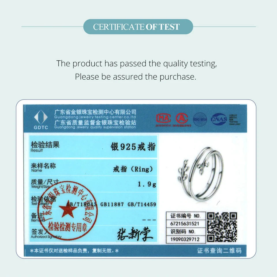 BAMOER Gold Plated Leaves Adjustable Ring,  S925 Silver Trendy Multilayer Leaf Open Ring for Women Fashion Jewelry Gift 2 Colors