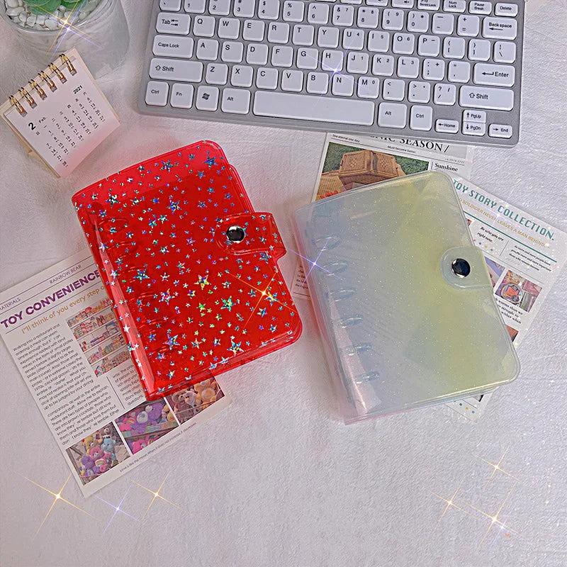 A7 Notebook 6-hole PVC Notebook Cover Loose-leaf Account Book Case Replacement Shell Journal Binder Mini Notebook Planner