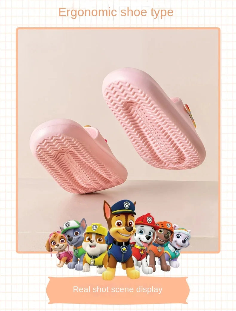 PAW PATROKids' Cartoon Dog Hole Shoes Baby Indoor and Outdoor Sandals Boys Girls Home Heel Wrap Non-Slip Wear-Resistant Slippers