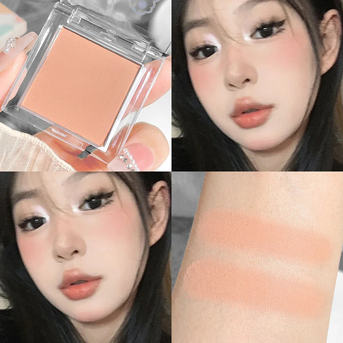 Monochrome Matte High-gloss Eyeshadow Powder Delicate and Long-lasting Color Development Natural Brightening and Grooming Makeup