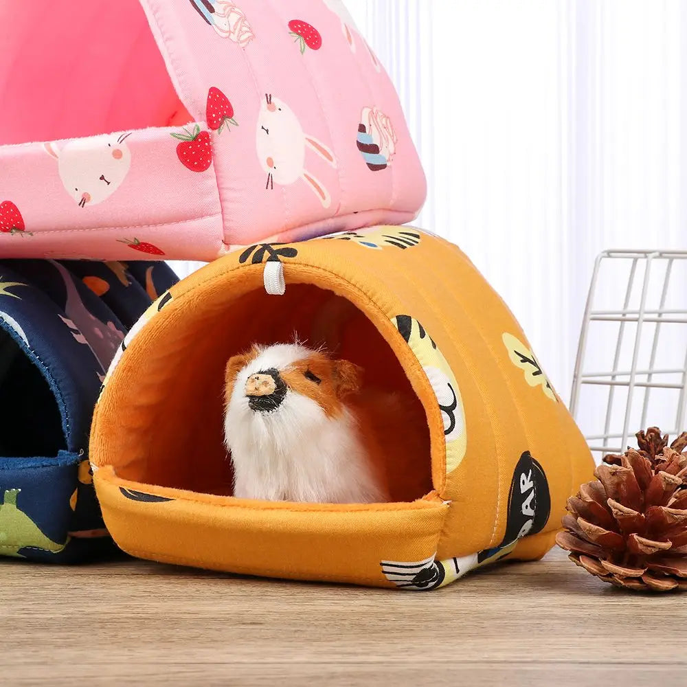 Comfortable Hamster House Small Animal Sleeping Bed Soft Guinea Pig Nest Warm Mat Mini Cage For Rabbit Squirrel Mat