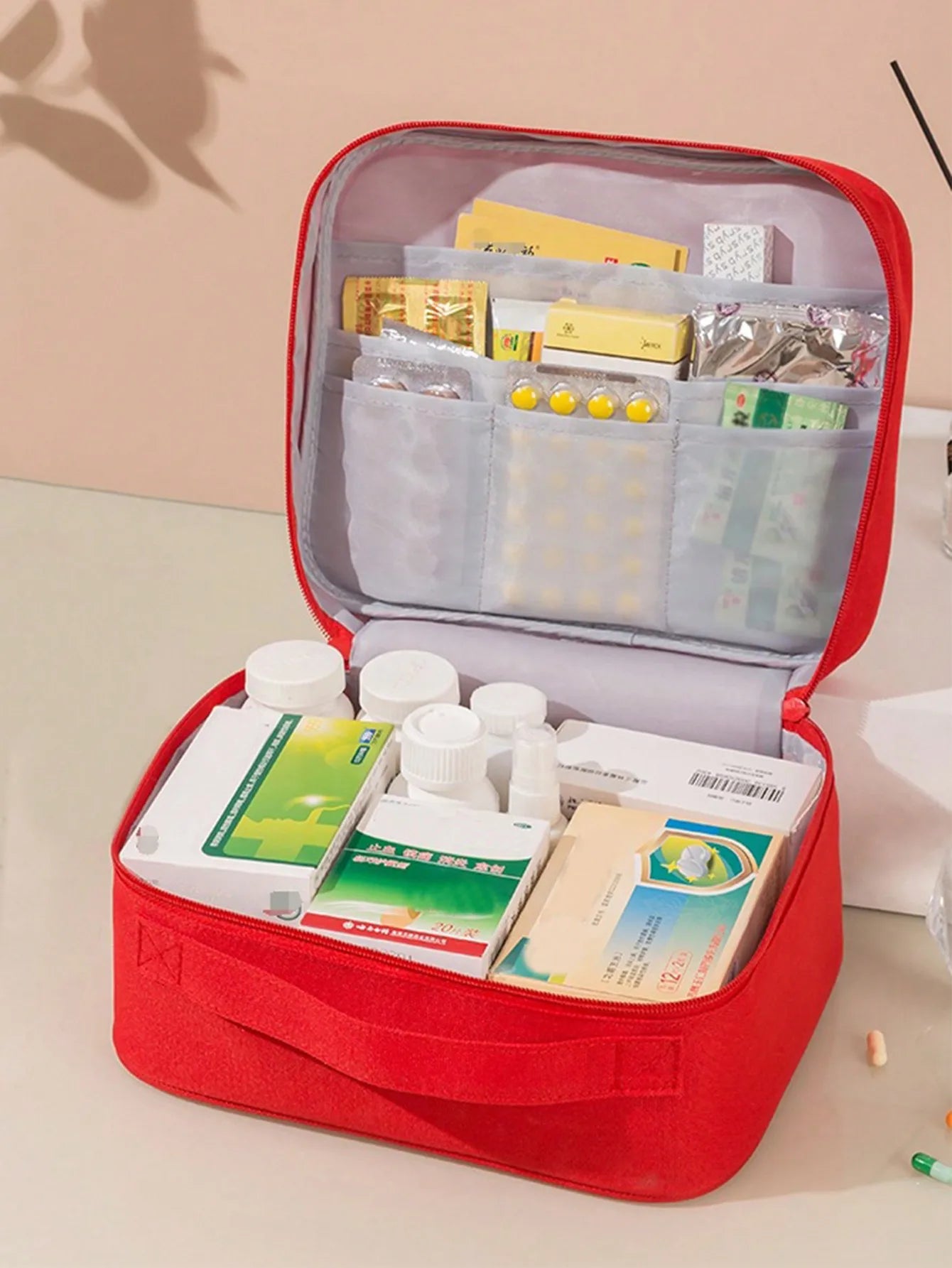 Portable Portable Medical Kit, Home First Aid Kit, Outdoor Travel Medical Kit, Large Capacity Medicine Storage Bag