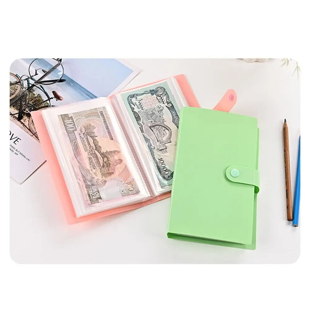 Large-capacity 100 Bills Collection Album Dustproof Waterproof Pocket Storage Book Inner Leaf Korean Style Money Storage Book