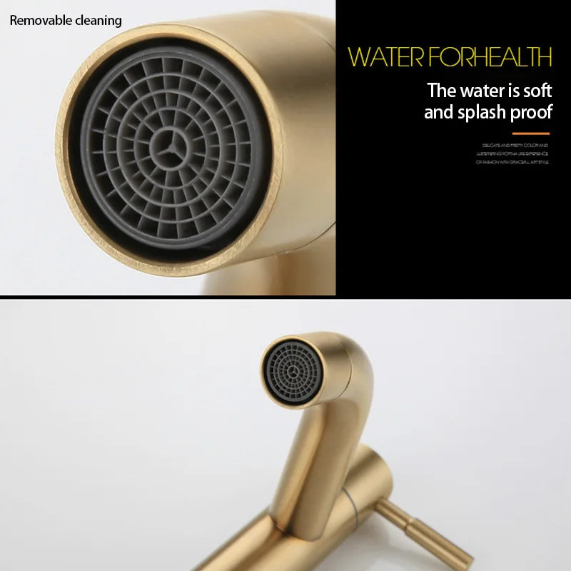 Bathroom Basin Faucet 1/2Inch 304 Stainless Steel Single Cold Water Tap Gold Black Sink Faucet Replacement Bathroom Accessories