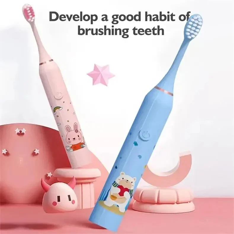 New Child Sonic Electric Toothbrush Electric Usb Cartoon Toothbrush for Kids Replace Toothbrush Kids Electric Toothbrush