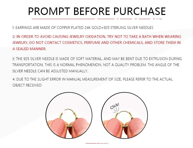 925 Sterling Silver Needle Minimalism 18K Gold Earrings 11mm Small Hoop Earrings for Women Hip Hop Party Fashion Jewelry Gift