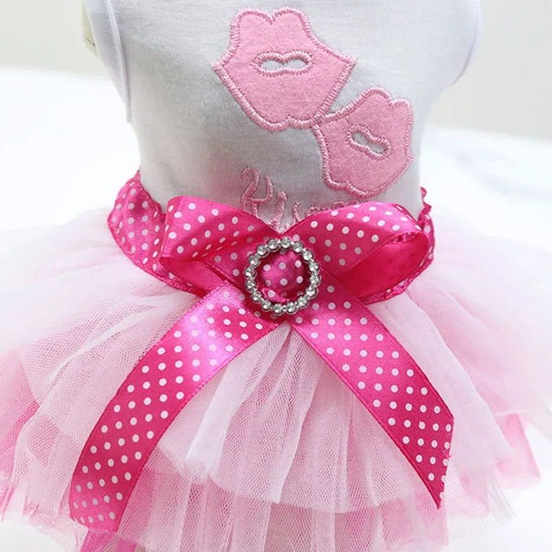 Summer Pet Princess Clothes Pet Dog Dress For Dogs Skirt Cotton Dog Wedding York chihuahua poodle For Dogs Skirts Cat Dresses